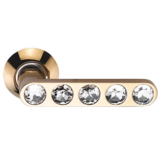 Ручка Archie на круглой розетке SILLUR 2OO P.CHROME/CRYSTAL Ручка Archie на круглой розетке SILLUR 2OO P.GOLD/CRYSTAL