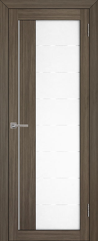 Дверь межкомнатная LIGHT 2112 Велюр графит Остекленная