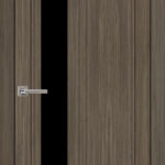Дверь межкомнатная UniLine 30004 Велюр графит Остекленная